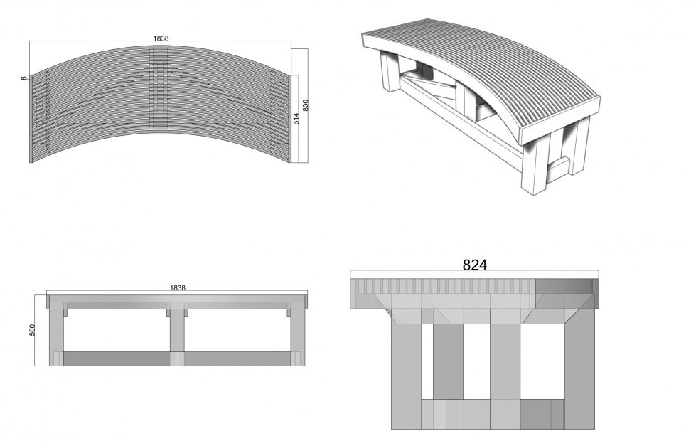 Curved Bench Dimensions