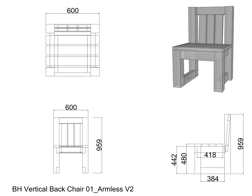 Recycled Plastic Garden Chair Dimensions