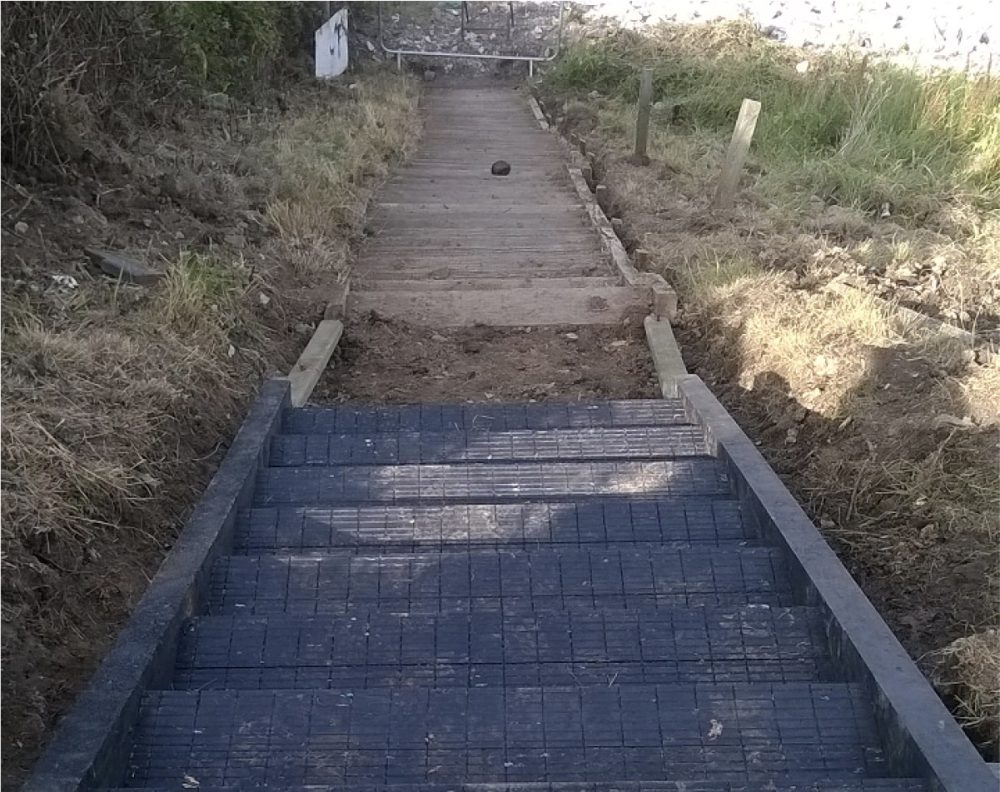 Installing Recycled Plastic Steps Conwy