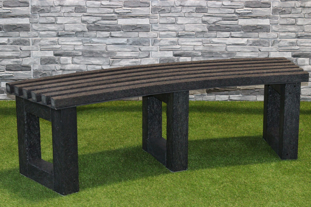 Recycled Plastic Curved Bench
