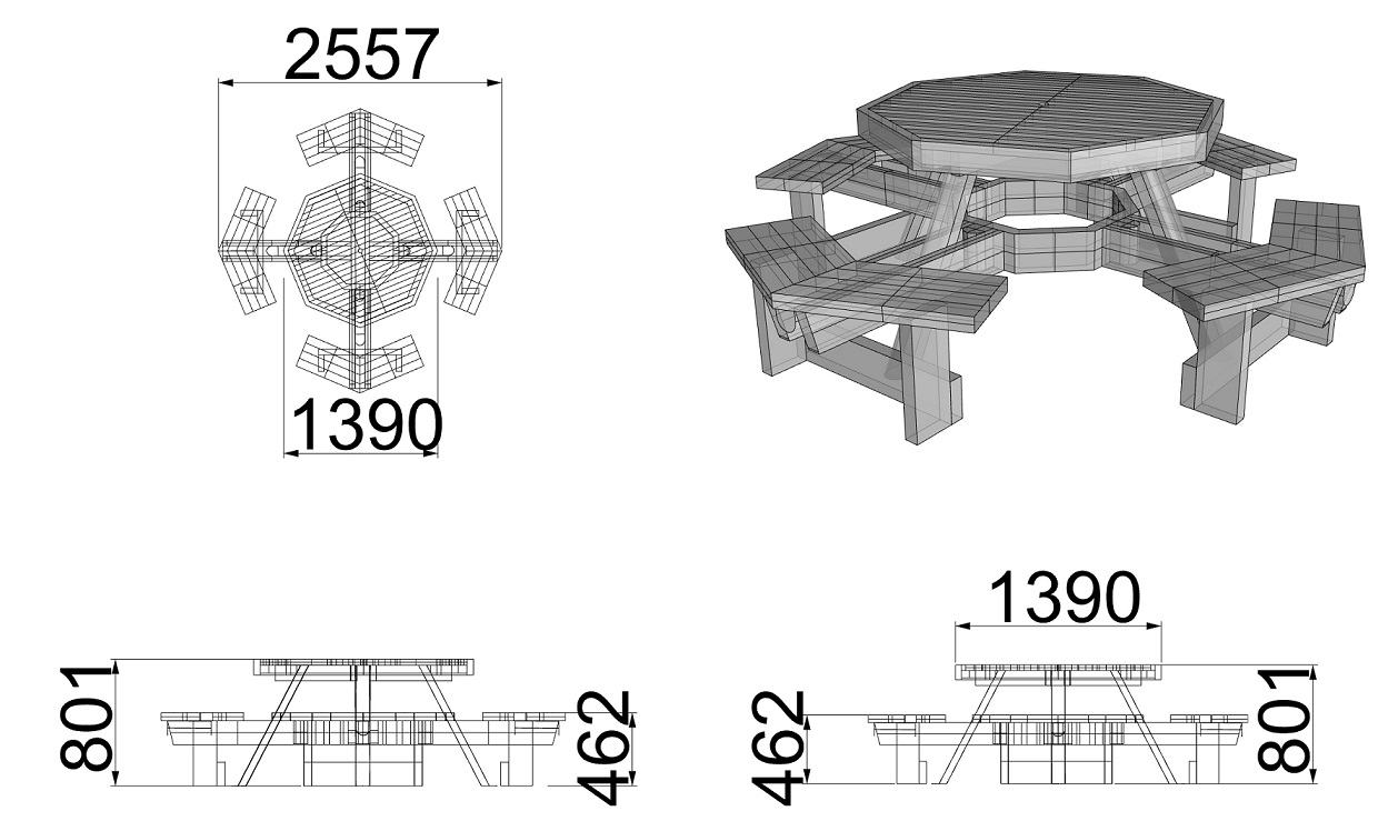 Recycled Plastic Picnic Table Dimensions