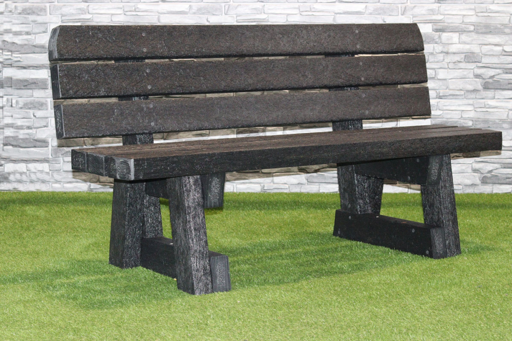 Recycled Plastic Heavy Duty Backed Bench